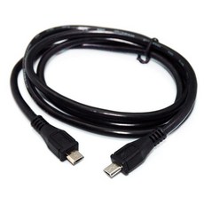 fujiei Micro USB 公對公數據線 行車記錄器 導航 供電, 1m, 黑色