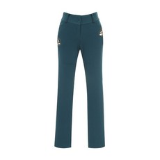 디즈니골프 디즈니골프 여성 투버튼 하이웨스트 허리 뒷밴딩 자수 긴바지 팬츠 DM4LPA031