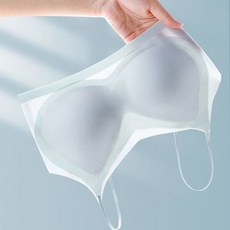 아이스 여성브라 실끈 심리스 브라 노와이어 브래지어