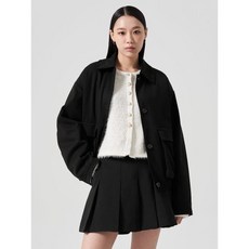 에잇세컨즈 8 Seconds 8SECONDS 배색 칼라 퀼팅 자켓 재킷 블랙 (114111DQ25) 114111DQ25 469122