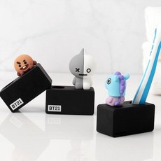 BT21 8종 캐릭터 칫솔홀더 칫솔꽃이 칫솔걸이 스텐칫솔꽂이 칫솔통 칫솔거치대, 1개