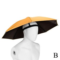 야외 휴대용 비 우산 모자 접이식 낚시 햇빛가리개 자외선 차단 방수 캠핑 해변 태양 69cm, Orange, China