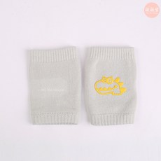 萌萌屋 寶寶學爬護膝護肘 柔軟透氣防滑 兒童爬行保護套, 1個, 兒童護膝(灰恐龍)