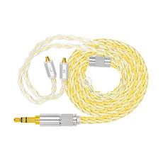 은도금 8심 0.78mm 커스텀 이어폰 케이블, MMCX, 골드실버