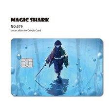 귀멸의칼날 애니메이션악마 슬레이어 3M 무광택 PVC 스티커 필름 스킨 커버 직불 신용 카드, No Chip, C