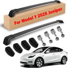 Tesla Model Y 2025 주니퍼 알루미늄 크로스바 옥상 수하물 화물용 75kg 하중 루프랙 바, 01 for MY 2025