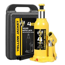 YELLOW JACKET 4톤 다방향 용접 보틀 잭(3.6kg(8파운드)) 자동차 SUV 자동차 수리용 휴대용 케이스 포함, 4 ton muti-directional