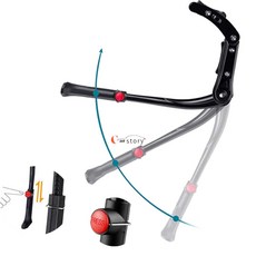 자전거 킥 스텐드 받침대 사이드 지지대 각도 조절 로드 MTB 범용 성인 어린이 바이크 키즈, 1개