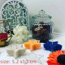 크리스마스 트리 아크릴 티 왁스 DIY 아로마 테라피 양초 홈 장식 선물용 필라캔들 세트 10개입, 1개, 1000ml, 별 10개 세트