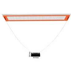 휴대용배구네트 접이식 간이네트 야외족구 이동형, 1개, 2.7m (형광 그린)