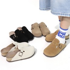 로버 4cm 키높이 남자 여자 사계절 보스턴 플레인 뮬 스웨이트 버캔 슬리퍼