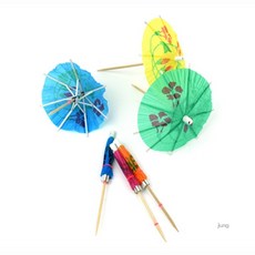 정군 우산 이쑤시개 장식용