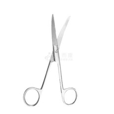 來而康 愛美格 外科器械 (未滅菌) 彎式 反式 14cm 外科 剪刀 圓頭 雙圓頭 器械, 1個, 彎(反)式 雙圓頭 14cm, 彎(反)式 雙圓頭 14cm