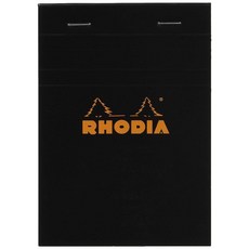 RHODIA cf162009 메모장 No. 16(A5) 80장 0.2인치 (5mm) 줄 발수 커버 천공 PEFC 인증 블랙, RHODIA cf162009 메모장, No. 16(A5