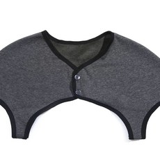 어깨 넥 목 보호 중년 수면 보호대 방한 보온 춘추동 냉방 순면 산모 조끼 워머 면, F. 플리스 안감의 진회색