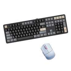 한성컴퓨터 유무선 저소음 기계식 키보드 마우스 세트, 일반형, 로얄블랙 + 코튼캔디, GK798PRO KTT블루포각 43g + M5 Nano