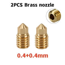 Anycubic Kobra 3 콤보 핫 엔드 키트 Bi metal Heatbreak 용 24V 60W 서미스터 가열 튜브, 01 2PC 0.4mm Brass