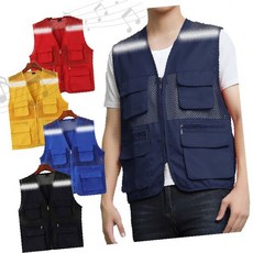 여름용 작업조끼 망사 메쉬조끼 현장조끼 작업복 안전조끼 통풍 다중포켓