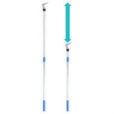2단 장대 스크래퍼 88~114cm 갈고리 긴헤라 틈새 천장청소 형광등청소, 1개