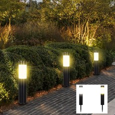 기둥 블랙 정원등 LED 견관등 태양열 잔디등 꽂이등 42300ea 1(ea), 블랙-황색빛