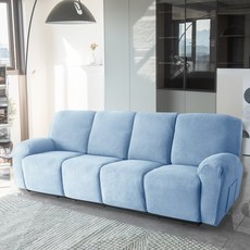 커버무드 와플 리클라이너 소파 커버, 스카이 블루, 1개