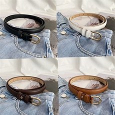 여성 벨트 얇은 기본 허리띠 벨트 캐주얼 코트 직장인 청바지 사계절 바지 패션 가죽 세미 정장