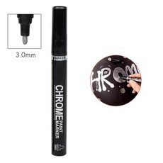 Haile 새로운 미러 마커 액체 펜 세트 실버 크롬 DIY 아트 수지 페인트 마감 금속 공예품 Pe, 03 Mirror Marker 3.0mm