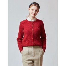 여성 라운드넥 케이블 니트 가디건 TK378 2787919