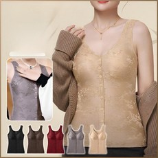 중년층 엠보싱 자카드 보온 조끼 보온내의·조끼·옷 한겨울 아이템