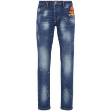 필립플레인 페인트 스플래터 스트레이트 진