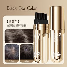PAZT 遮蓋白髮美髮棒 梳頭式染髮筆, 1個, 【買一贈一】03#黑茶色*2隻