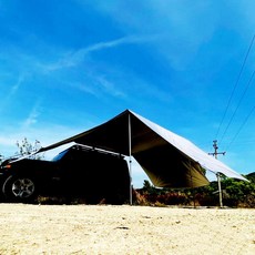 차박어닝 모빌리티 쉘터 차량용 대형 트렁크 방수 자립형 꼬리 원터치, 2x3m