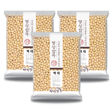25년산 국산 백태 메주콩 두유콩, 1kg, 3개