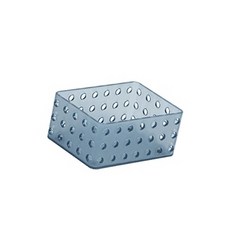 (블루) 소형 적층형 소품정리함 다용도 플라스틱 칸막이 소품 수납정리함, 1개