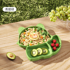青提綠兒童餐盤, 【青提綠】狐狸矽膠餐盤, 1個