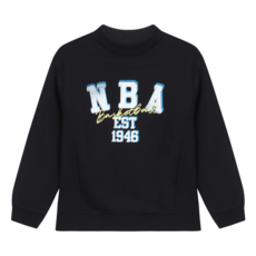 NBA KIDS NBA 스프레이 로고 프린트 하이넥 기모 맨투맨(K224TS090P)