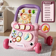 獅子多功能學步車 防側翻, 獅子多功能學步車 粉 標配版, 1套