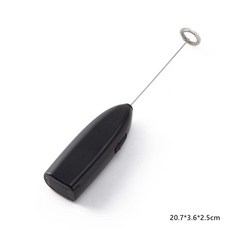 自動打蛋器泡沫攪拌器電動奶泡器，便攜式廚房工具，輕鬆製作綿密奶泡, 1pc 黑色