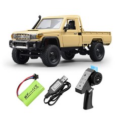 MN82 RC카 1/12 4WD 오프로드 픽업 트럭 LC79 무선조종 락크롤러, 1개, MN-82 옐로우