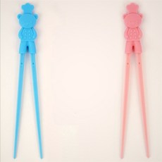 한스밀 어린이 식사훈련 캐릭터젓가락 젓가락질입문도구, 블루