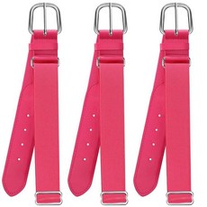 [ 685686 ] 히카레 청소년 성인 야구 소프트볼 벨트 여아용 조절 가능한 탄성 유니폼 PU 가죽 남아용 3피스 핑크