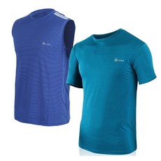 2개 등산 운동 작업복 집업 반팔 나시