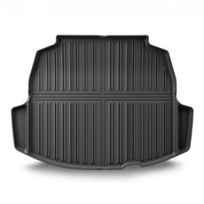 TOYOTA Altis 2019-2025年款 專用後車箱墊 耐磨防水 防滑菱格紋, 黑色, Toyota Altis 2019-2026年款 後車箱墊 (油電通用)