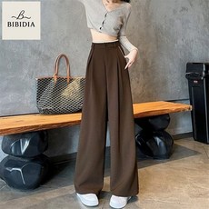 비비디아 가을 여성 하이웨스트 정장 바지 와이드 팬츠 졸업식 면접 오피스 데릴리룩 통바지 5511