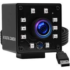 ELP 카메라 USB 1080P Wide Anagle Fisheye 170degree IR LED Linux Windows Android Mac Os용 미니 하우징 USB 카메라가 있는 적외선 웹캠 카메라, 한개옵션0