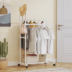 Tiger Pavilion 2 인 1 더블 스탠드 행거, 화이트