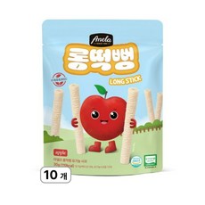 아넬라 유기농 롱떡뻥, 사과맛, 30g, 10개