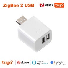 투야 스마트 WiFi 지그비 USB 어댑터 3구 5V 미니 전원 충전 플러그 음성 Alexa Home ce 지원, Zigb 2 USB