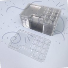 미술용 팔레트 플라스틱 일회용 페인팅 트레이 사각 칸막이 물감 혼합 도구 화방용품 그림 그리기 아크릴, 1개, 상세페이지 참조