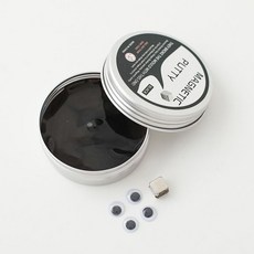 자성유체 과학실험 슬라임 자석 베놈, 검정+눈